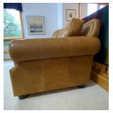 Omnia Stetson Top Grain Leather Sofa, 93 in, Made in USA