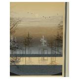 Virgil Thrasher Signed Numbered Print Set, Framed, 27x28 Inches