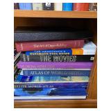Bookshelf Lot - Novels, Textbooks, Atlases & More