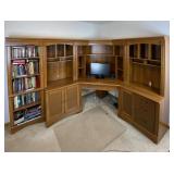 Executive Corner Desk with Hutch Top, 102 x 72 x 73 Inches