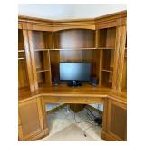 Executive Corner Desk with Hutch Top, 102 x 72 x 73 Inches