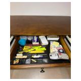 Ashley Furniture Wood Office Desk with Office Supplies