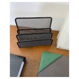 Ashley Furniture Wood Office Desk with Office Supplies