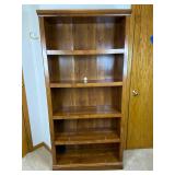 Wooden Book Shelf with 5 Shelves, 35.5"W x 12.25"D x 72"H