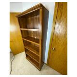 Wooden Book Shelf with 5 Shelves, 35.5"W x 12.25"D x 72"H