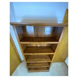 Wooden Book Shelf with 5 Shelves, 35.5"W x 12.25"D x 72"H