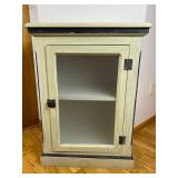 Decorative Storage Cabinet with Frosted Glass, 2 Shelves, 26x15x36 Inches