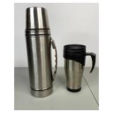 Small Kitchen Appliances Lot - Coffee Makers, Can Opener, Thermoses (5 Pc)