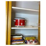 Small Proctor Silex Crock Pot with Assorted Cookbooks