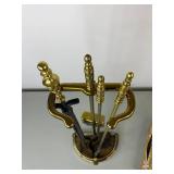 Fireplace Tool Set, Vintage Match Holder, Northern Lights Fire Color Sticks