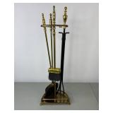 Fireplace Tool Set, Vintage Match Holder, Northern Lights Fire Color Sticks