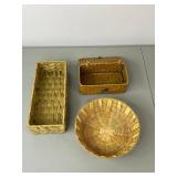 Lot of 3 Woven Baskets