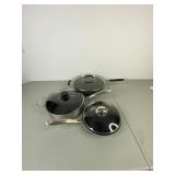 Assorted Cookware Lot - Anolon, Cuisinart, Calphalon Pots and Pans