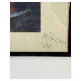 SA Hatcher Signed Framed Art, 1984, 14x14.5 Inch