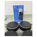 6 Amazon Echo Dot 3rd Gen Smart Speakers with Alexa and 1 Wall Mount