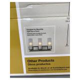 Hampton Bay Charenton 3-Light Vanity Fixture, Brushed Nickel, New