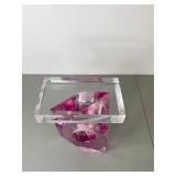 Shlomi Haziza Signed Vintage Lucite Sculpture, Approx. 13.5 in. Tall