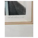 Rick Laudermilk signed print "Pink Wild Rose" framed 133/300