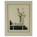 Rick Laudermilk signed print "Pink Wild Rose" framed 133/300