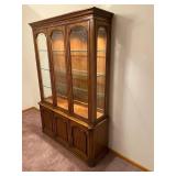 White Furniture Co. Lighted Hutch, 55.5 in W x 17 in D x 80 in H