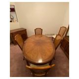 White Furniture Company Dining Table and 7 Chairs Set