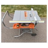 Ridgid R4513 10-Inch Table Saw with Gravity Folding Wheel Stand
