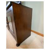 Solid Wood Entertainment Center, 64"W x 17.25"D x 27"H