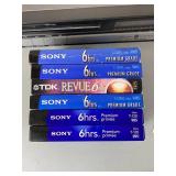 Vintage General Electric VHS Player 9-7100 with 6 Blank Tapes