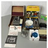 Vintage Camera Lot - Polaroid J66, Kodak Duaflex IV, Canon Snappy TX & Accessories