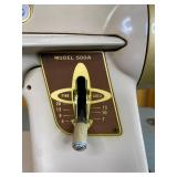 Vintage Singer Model 500A Sewing Machine w/ Accessories, Rowenta Iron, Table