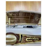 Vintage Singer Model 500A Sewing Machine w/ Accessories, Rowenta Iron, Table