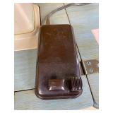 Vintage Singer Model 500A Sewing Machine w/ Accessories, Rowenta Iron, Table