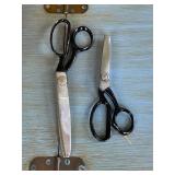 Vintage Singer Model 500A Sewing Machine w/ Accessories, Rowenta Iron, Table