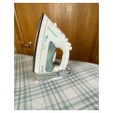 Vintage Singer Model 500A Sewing Machine w/ Accessories, Rowenta Iron, Table