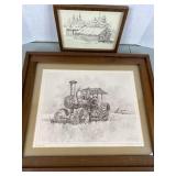 Larry Veeder Signed and Numbered Art Prints (2) Framed