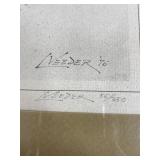 Larry Veeder Signed and Numbered Art Prints (2) Framed