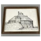 Bruce Diehl Signed & Numbered Barn Print, West Brome Quebec, Framed