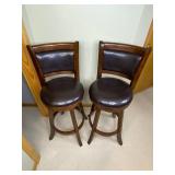 Pair of Swivel Bar Stools with 29.5" Seat Height