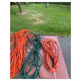 Assorted Extension Cords, Timers, Switches, and Utility Lamps