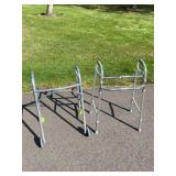 Invacare and Drive Folding Walkers, One with Wheels