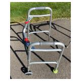 Invacare and Drive Folding Walkers, One with Wheels