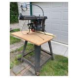 Vintage Sears Craftsman 10" Radial Arm Saw with Stand and Light