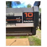 Vintage Sears Craftsman 10" Radial Arm Saw with Stand and Light