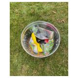 Aluminum Trash Can with Lid and Assorted Bird Feed