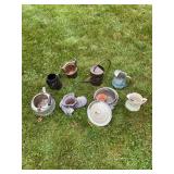 Assorted Planters and Watering Cans
