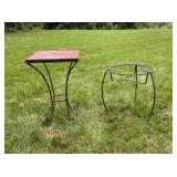 Metal Plant Stand and Outdoor Decorative Table