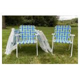 6 Webbed Lawn Chairs, 4 Still in Wrapping