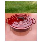 Martha Stewart 8 Qt. Dutch Oven - Red Enamel Cast Iron