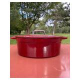 Martha Stewart 8 Qt. Dutch Oven - Red Enamel Cast Iron