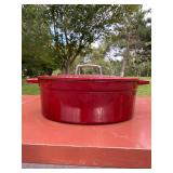 Martha Stewart 8 Qt. Dutch Oven - Red Enamel Cast Iron